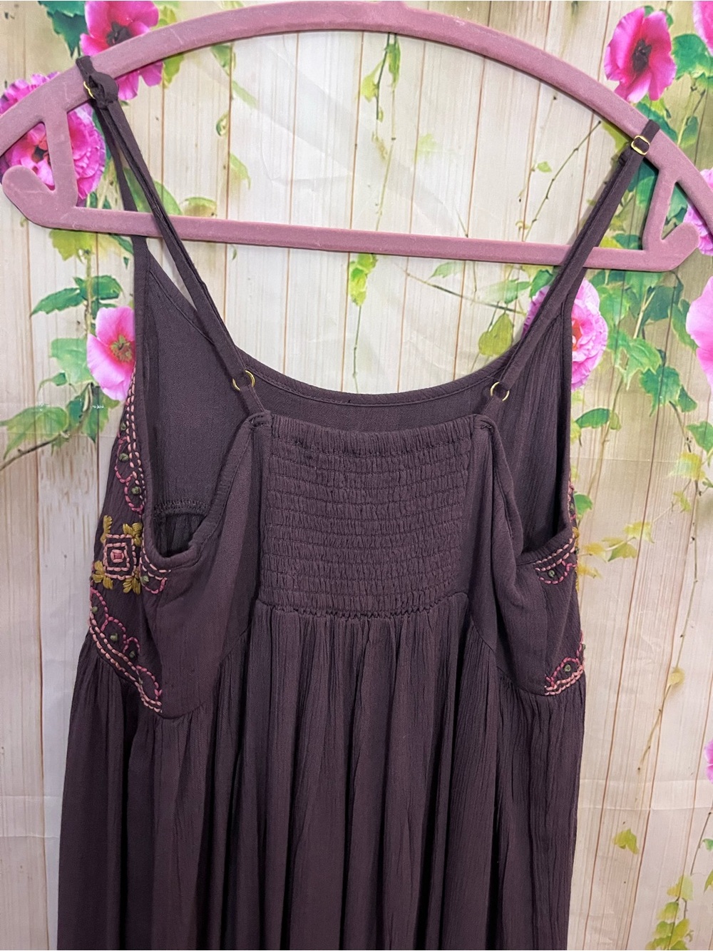 NATURAL LIFE Embroidered Spaghetti-Strap Mini Dress - Picture 9 of 11